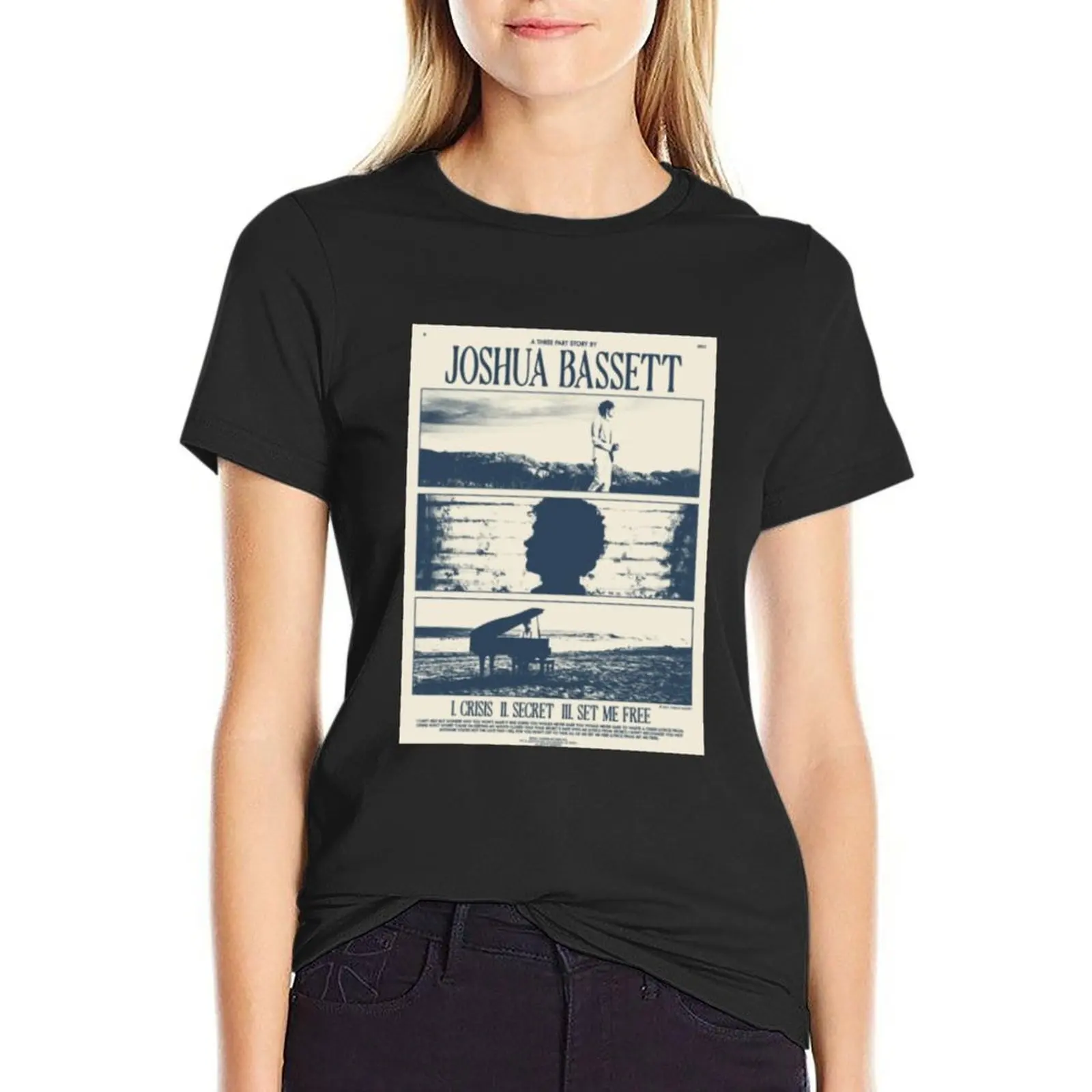 

Joshua bassett T-Shirt Aesthetic clothing funny Women's summer blouses 2024