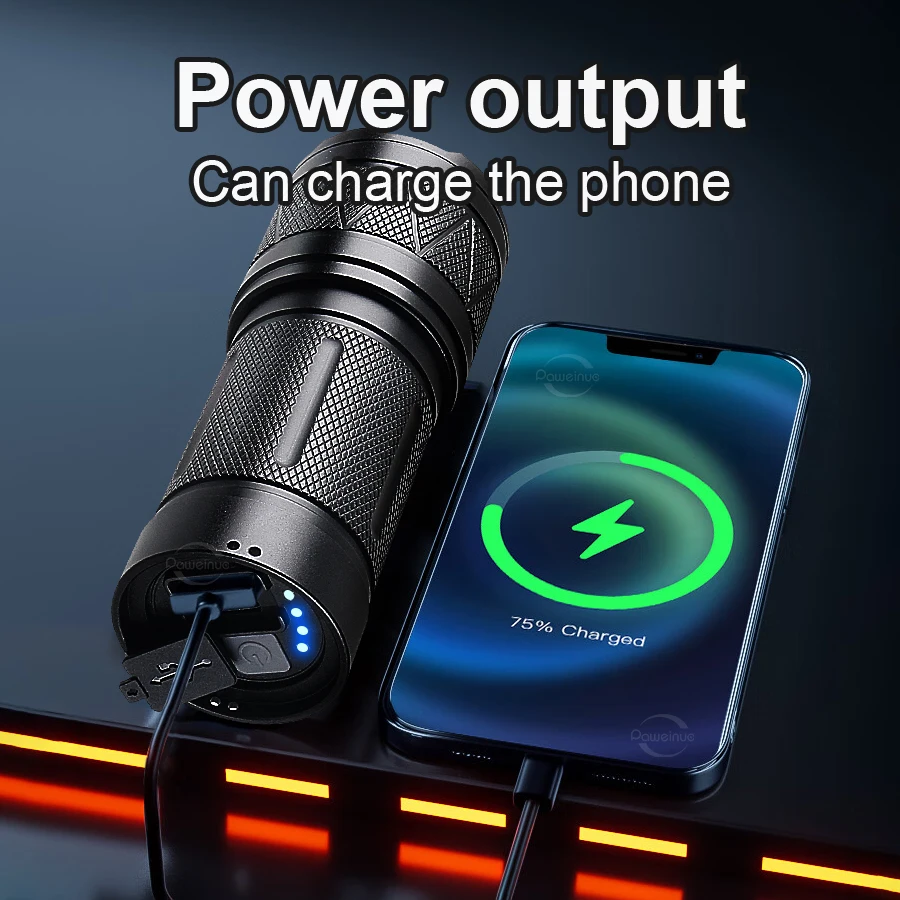 عالية الطاقة مصباح ليد جيب المحمولة فانوس قابل لإع...