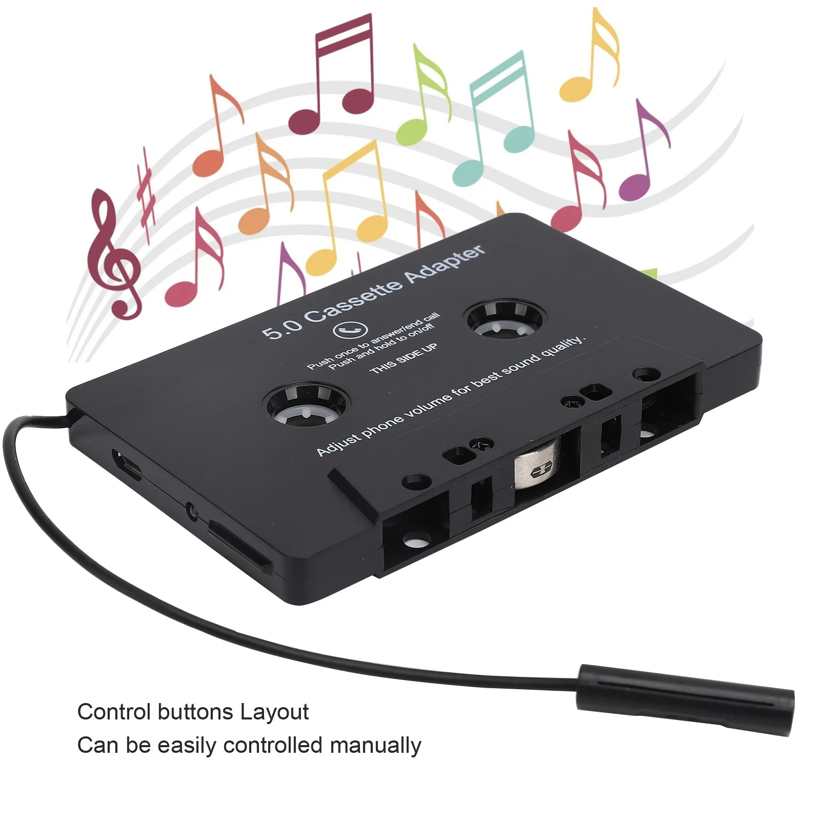 Cassette Adapter Bluetooth Tape Converter MP3 Player Audio Converter for Car