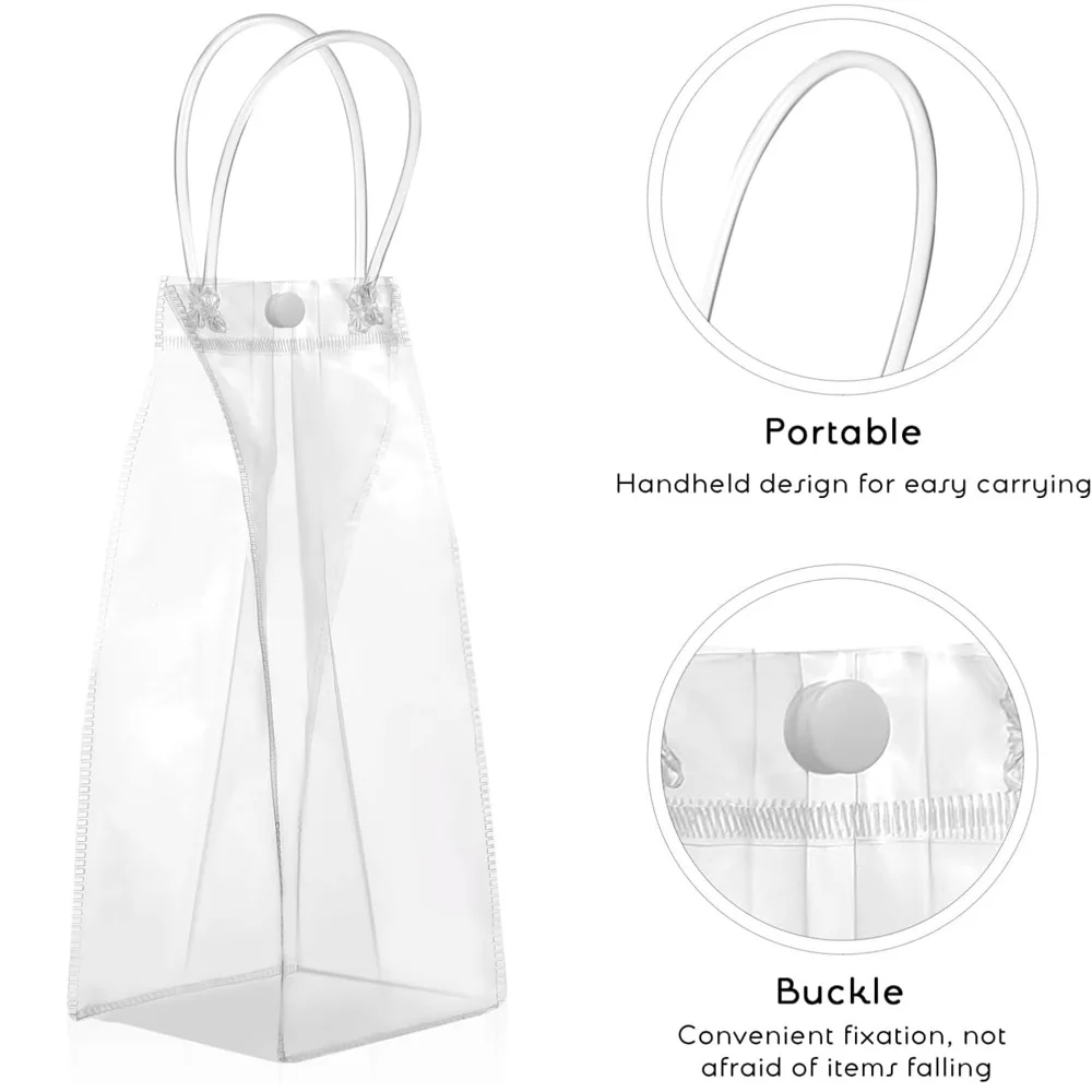 PVC Flower Bag Stall Flower Bag Transparent Tote Bag DIY Simple Cup Flower Single Flower Shop Packaging