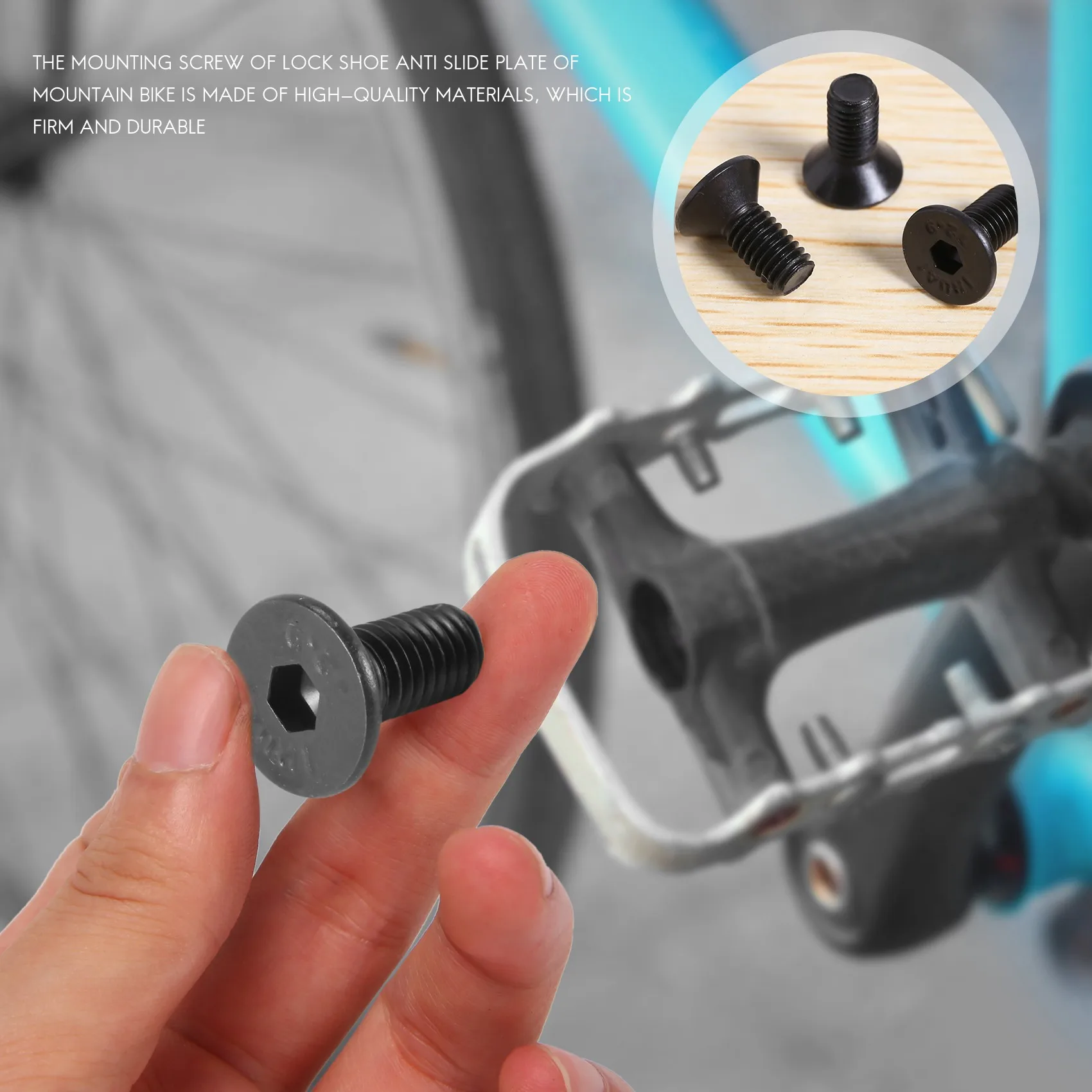 

8Pcs MTB Bike Lock Shoe Cleat Mounting Screw for Shimano SPD Self-Locking Pedal Lock Steel Black