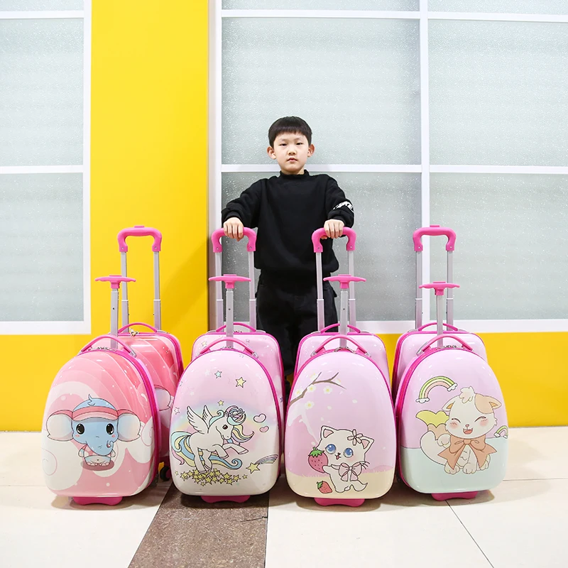 Children's Hardside Luggage Cartoon Suitcase Boy Cabin Rolling Luggage Student travel trolley luggage for kids Wheeled Bag spinner luggage
