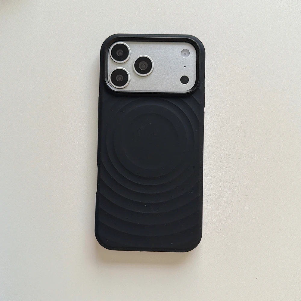 Water Ripples Liquid Silicone Shockproof Phone Case with Strong Magnetic Grip