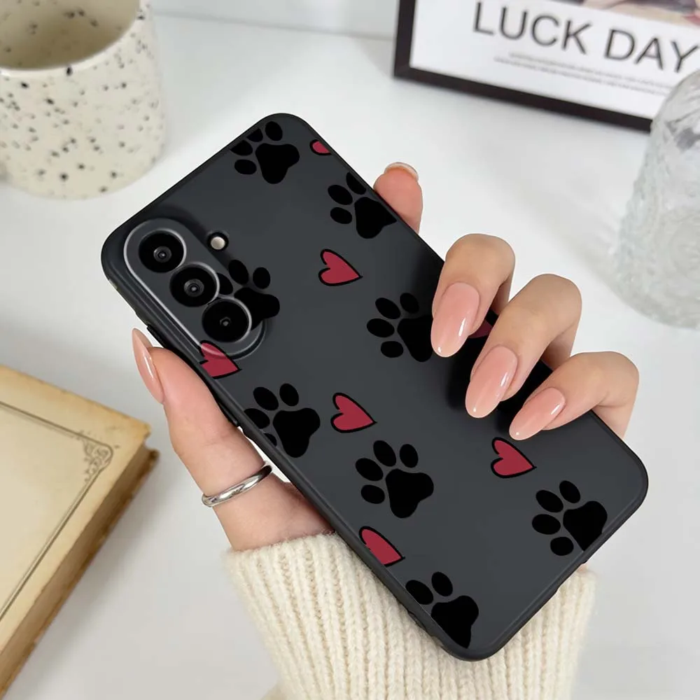Adorable Paw Print Pattern Black Phone Case