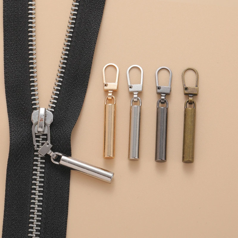 5pcs Metal Zipper Slider Detachable Zipper Repair Kit Zipper Pull For Clothing Jacket DIY Craft Zip Head Sewing Accessories
