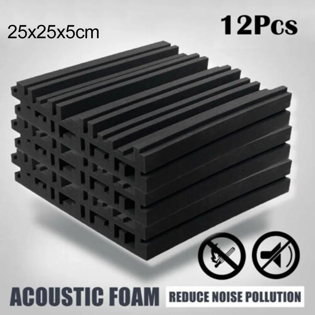 

Soundproof Foam 12Pc Sound-absorbing Sponge Acoustic Foam Panels Soundproofing Insulation Studio Sound Absorbtion Panel