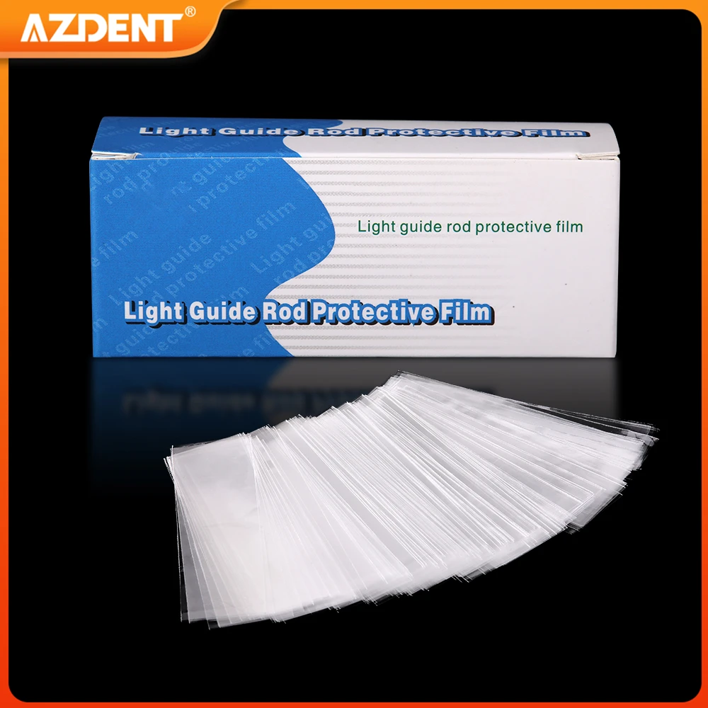 

AZDENT 200PCS Dental Light Curing Head Covers Disposable Guide Sleeve Protective Film Plastic 18*67mm Consumables