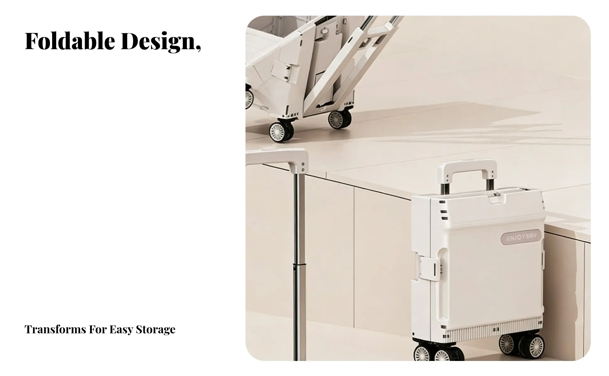 Foldable Storage Box with Casters Multi-Purpose Trolley Cart Includes Lid substantialDuty for Shoppers, Car Trunk, Moving