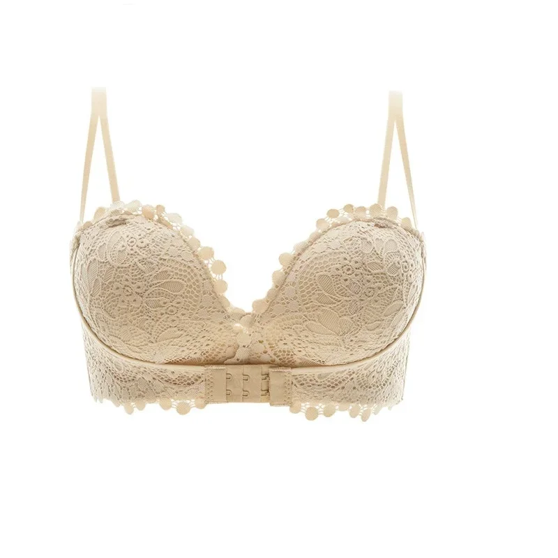Push up Underwear Women's Small Breast Size Exaggerating Bra Breast Holding Anti-Sagging Lace Bra 6