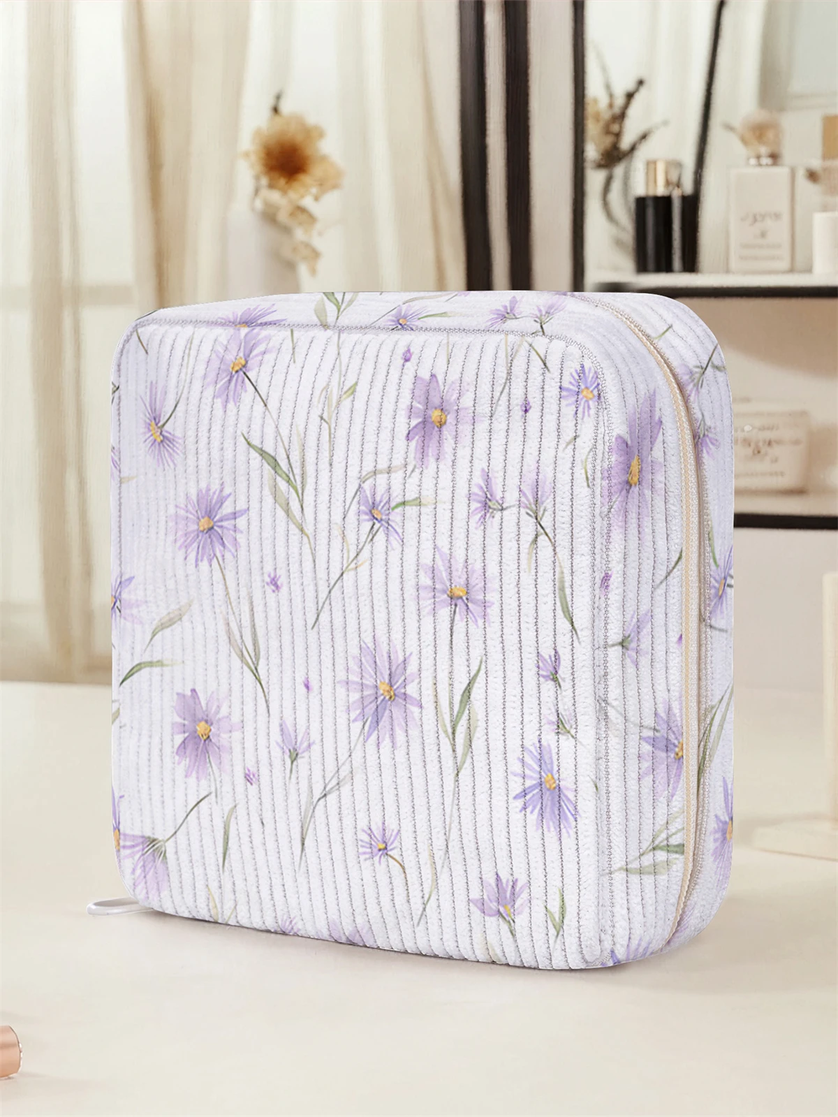 Floral pattern printed sanitary napkin storage bag, women's lightweight tissue bag, sanitary tissue bag