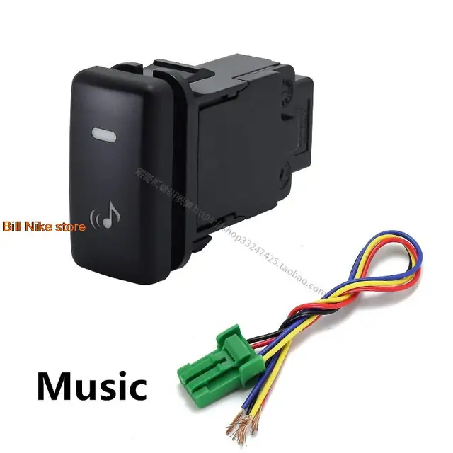 For Toyota PRADO 2003-2009 Front Fog Light LED DRL Heating Up Tail Gate Radar Parking Sensor Switch Button with Wire white