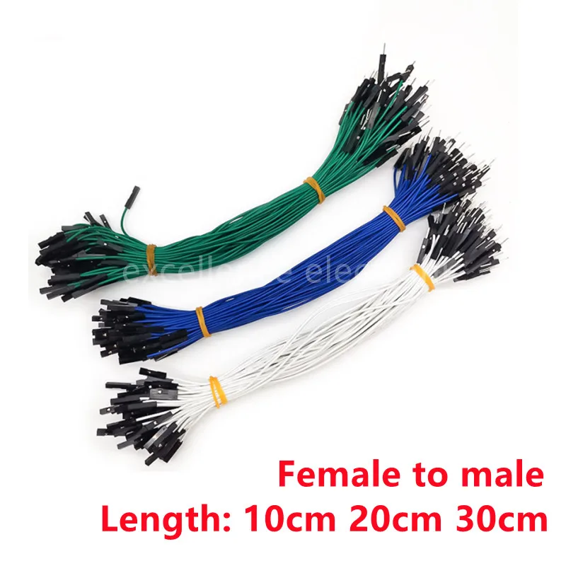 10-Pack Dupont Jumper Wires for DIY Electronics – 26AWG Male to Female Connectors