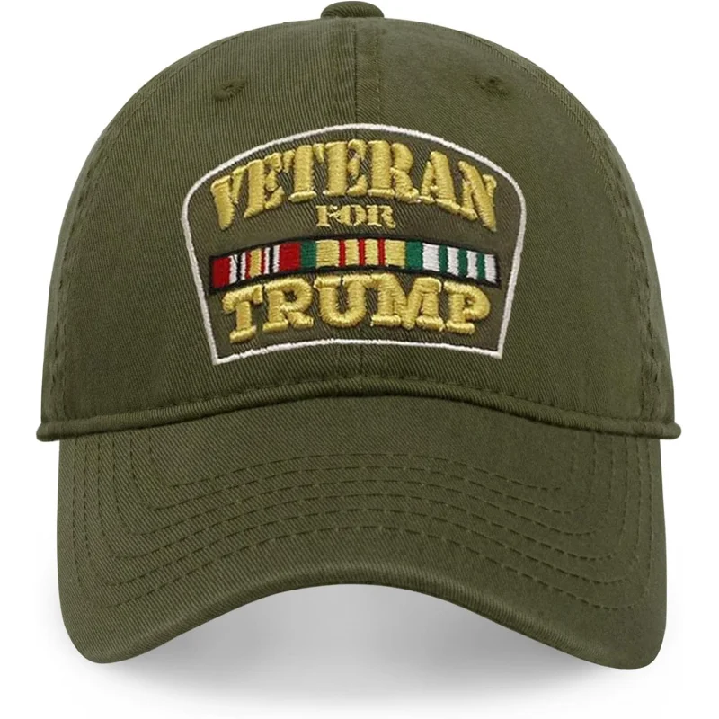 Veterans for Trump dad hat cotton ball cap baseball cap