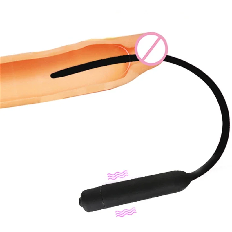 Urethral Vibrator Catheter Penis Plug Sex Toy for Men 10 Frequency Vibrating Urethral Plug Penis Insertion Urethra Sound Dilator