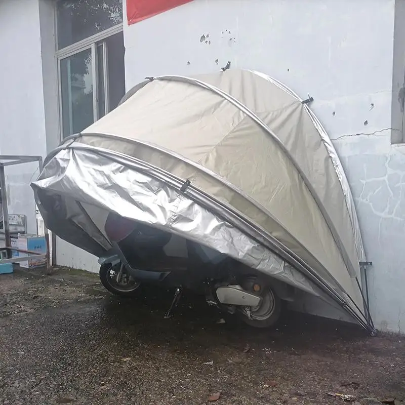 

Portable Cover Easy Access Motorcycle Tent, Permanently Install on Wall or Fence Bicycle Tents, Space-saving Storage Tent