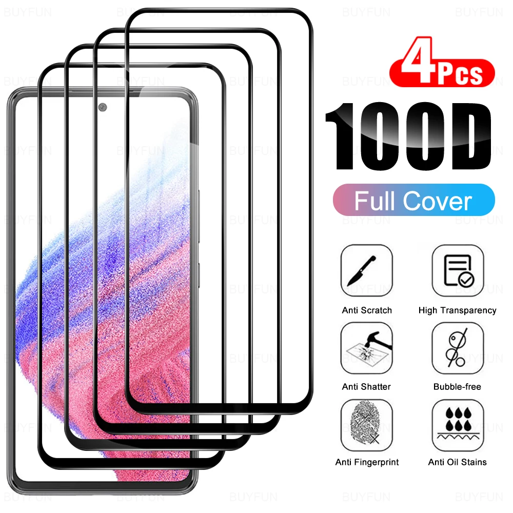 Pellicola Temperata 4 Pezzi Per Samsung Galaxy A53 A52 A52S A 53 52 52S Galaxy A53 On Per Samsung A53 Hd Pellicola Protettiva Per Schermo