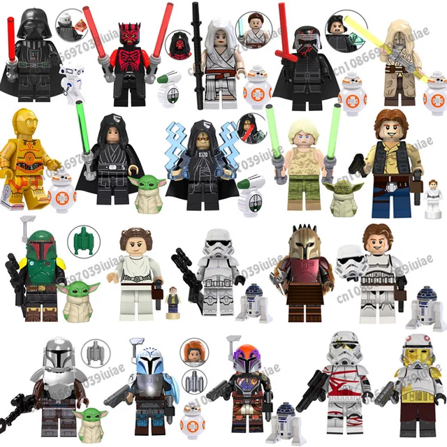 Star Wars Darth Vader Han Solo Leia C-3PO Boba Fett Robot Figure Toy Bricks Assembling Doll Building Blocks Birthday Present 1