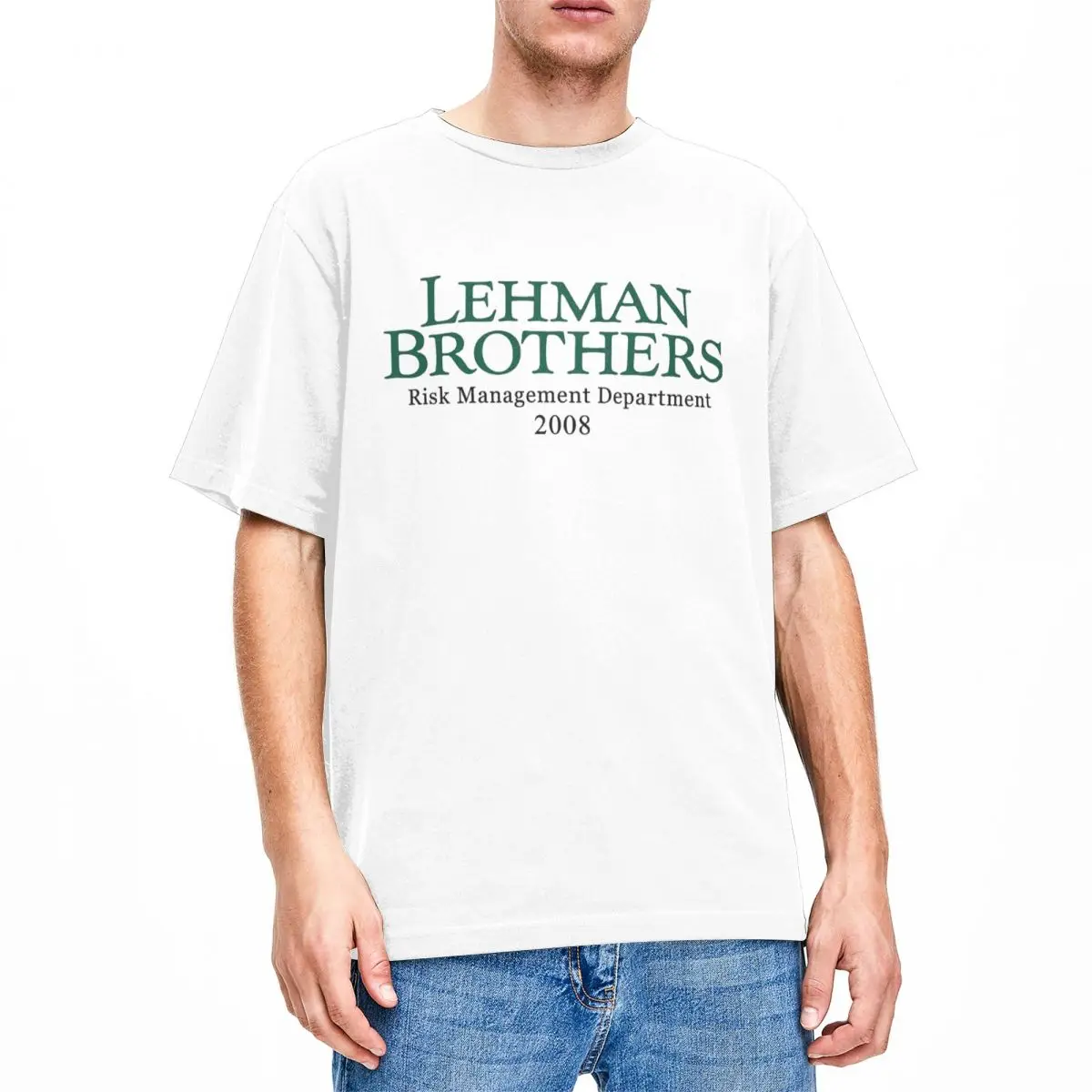 티셔츠 Lehman Brothers 위험 관리 2008 금융 코튼 티셔츠 은행 히피 티셔츠 비치 캐주얼 반소매 티셔츠