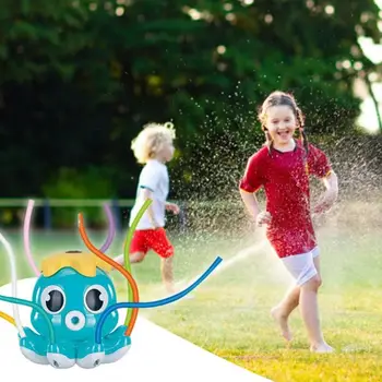 Octopus Sprinkler Backyard Garden Water Toy Summer Cartoon Splash Sprinkler Baby Bath Toy For Kids Water Spray Outdoor Sport Toy 4