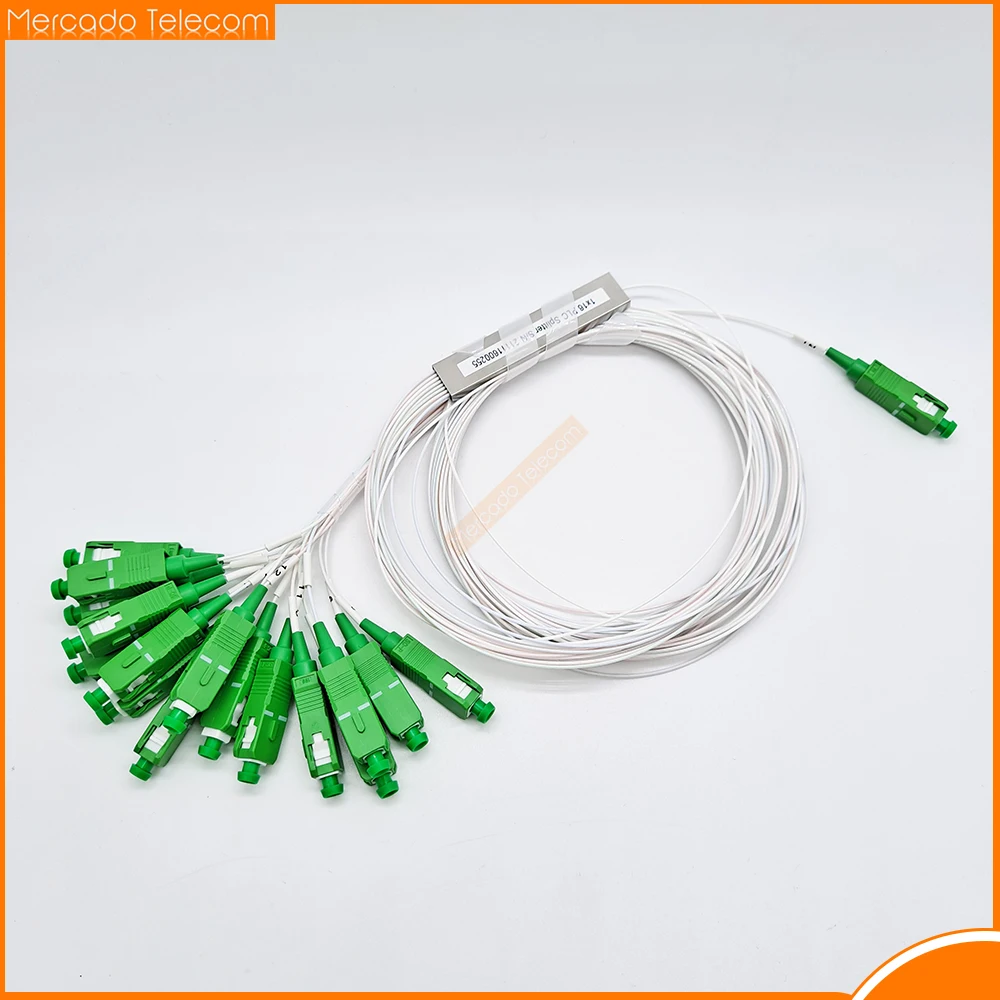10 PCS/Lot 1x2 1x4 1x8 1x16 PLC SC/APC SM 0.9mm 1m FTTH Fiber Optic Splitter SC APC fiber optic adapter