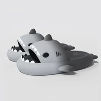 Cute Gradient Shark Slippers Women Men Outside Sandals Indoor Slides Couples Summer Shoes Parents Kids Soft EVA Beach Flip Flops 1