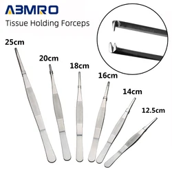Stainless Steel Tissue Holding Forceps 12.5-25cm Hook 1*2 Tweezers Surgical Home Organization Forceps Medical Dressing Forceps