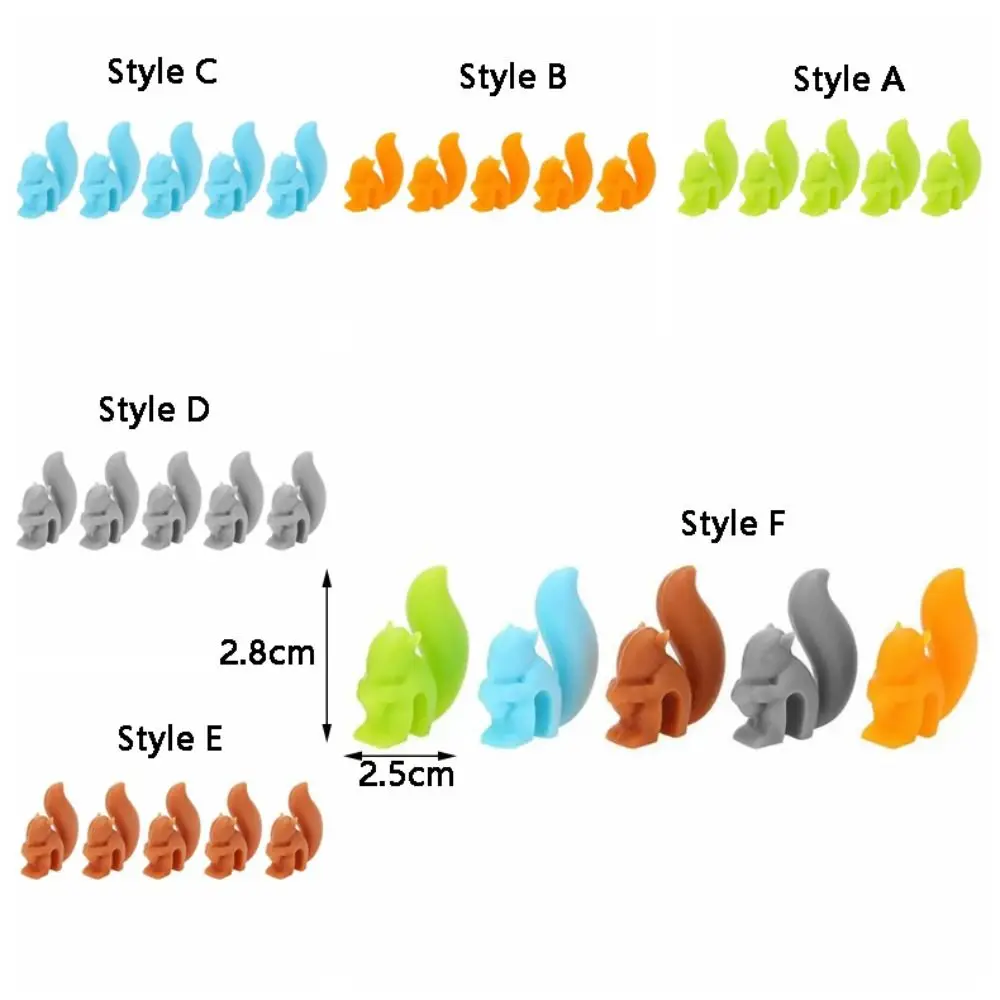 Cute Silicone Squirrel Tea Bag Hanging Holder Tea Infuser Mug Cup Clip Label Party Home Decor accessories 5pcs tea infuser tea bag holder