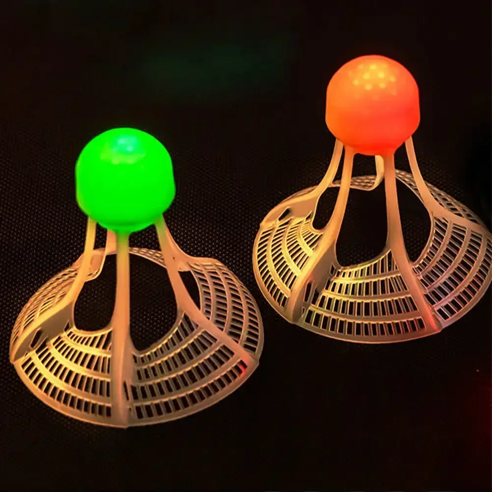 Luminous Windproof Badminton Lighting Balls Foam Head Luminous Shuttlecock Glowing Colorful Lighting Badminton Outdoor Game