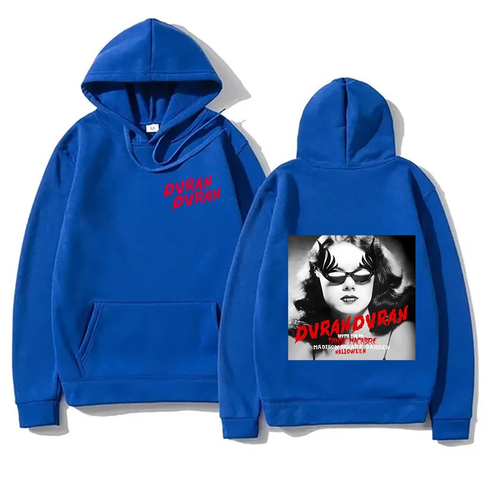 80s Retro Classic Hoodies Duran Duran Dance Macaber Halloween Graphic Printing Sweatshirts Punk Music Fans High Street Pullovers 3