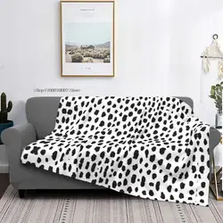 Dalmatian Spots Blanket Flannel All Season Dog Animal Lover Portable Ultra-Soft Throw Blanket for Bedding Bedroom Quilt