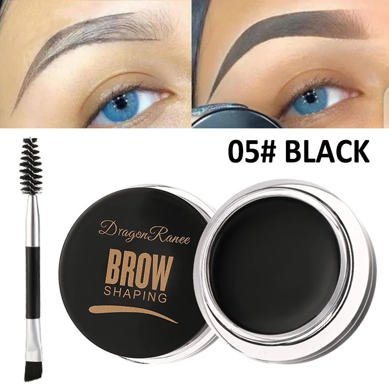 6 Color Wild Eyebrows Cream with Eyebrow Brush Professional Eyebrow Gel