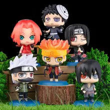

8cm Anime Figure Uzumaki Naruto Kakashi Sasuke Obito Itachi Cute Toys Shippuden Naruto Q Figurals Nendoroid Action Model Gift