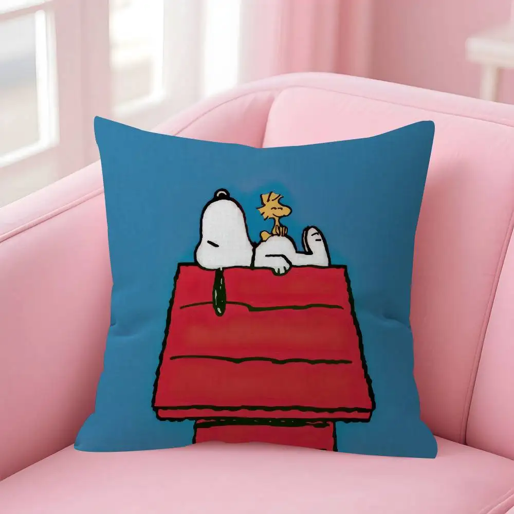 Personalisierter Kissenbezug für Kinderzimmer, Wild-Party-Dekoration, Kissenhülle, Kindergeburtstagsgeschenk, Cartoon S-Snoopys Hund, niedlich – Detail 8