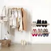 4 Pcs Wall Mounted Shoe Rack Organizer Space Saving Durable Wood Hanging Holder Footwear Storage Rackbasket Organizer Bouquet 6
