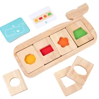 Wooden Montessori Geometry Color Separation Puzzle Toys Matching Games Sensory Training Shape Children Early Education Cognition 1