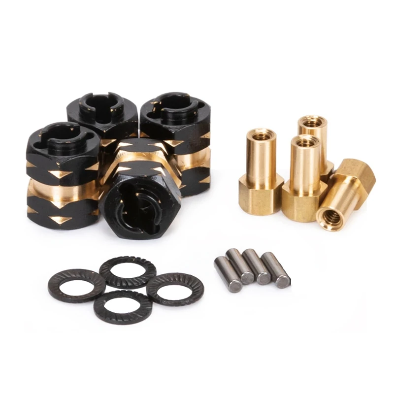 Brass Extended Wheel Hub Spacer Adapter Axle Counter Weight For Axial