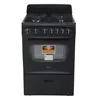 Compact Gas Range Oven with 2.6 cu. ft. Capacity and 4 Sealed Burners Black 1