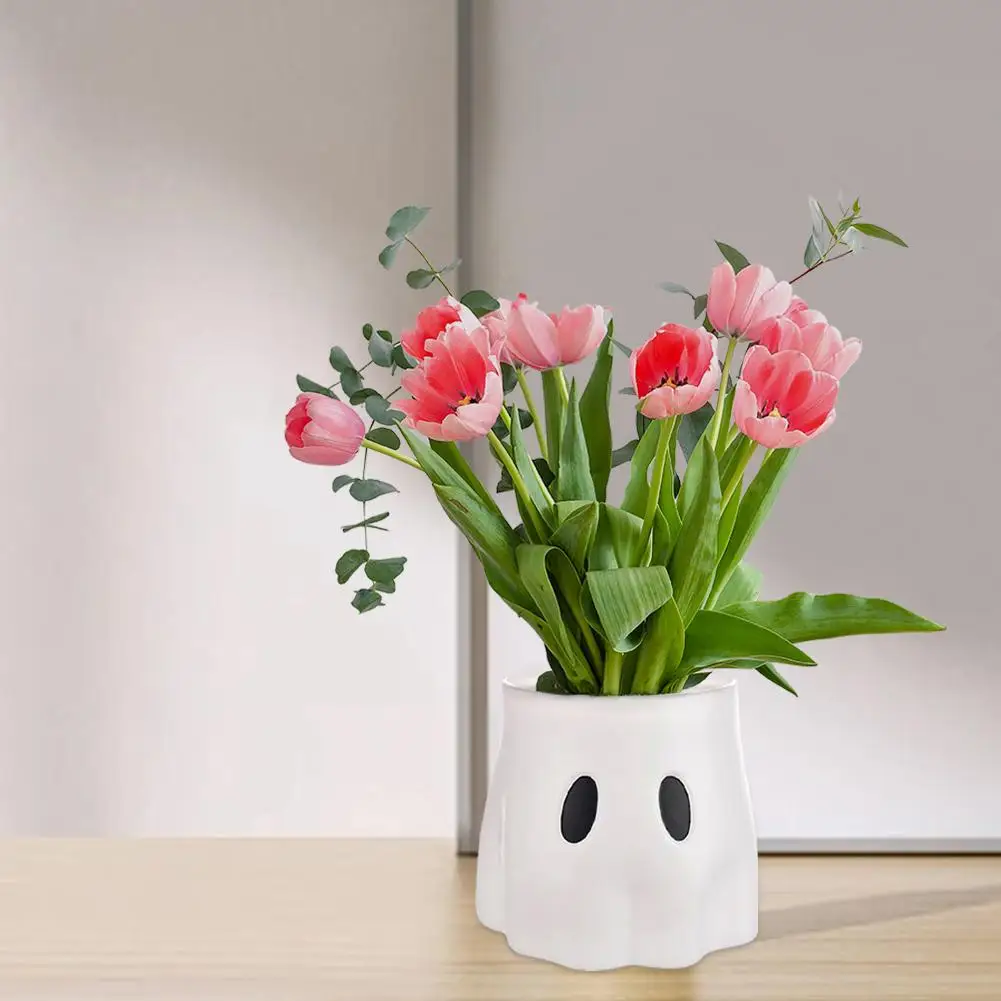 Halloween Ghost Flower Pot Decoration Ornaments Creative Large Ghost Planter Home Decoration Garden Bucket Decor Planter