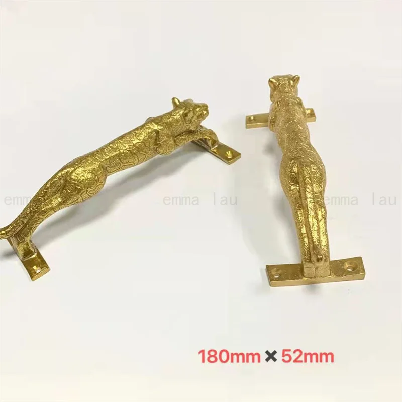 alça latão leopardo armário armário gaveta alças móveis decoração puxa