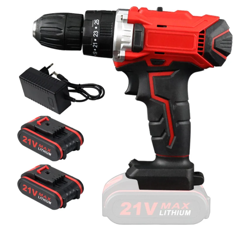 Cordless Drill 2 Batteries Driver Cordless Drill Battery 21v
