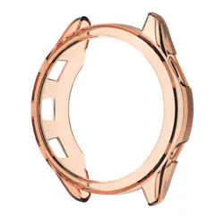 Soft TPU Hollow Smartwatch Cover - Protective Bumper Frame Accessory - Forerunner 265 (Clear Orange)