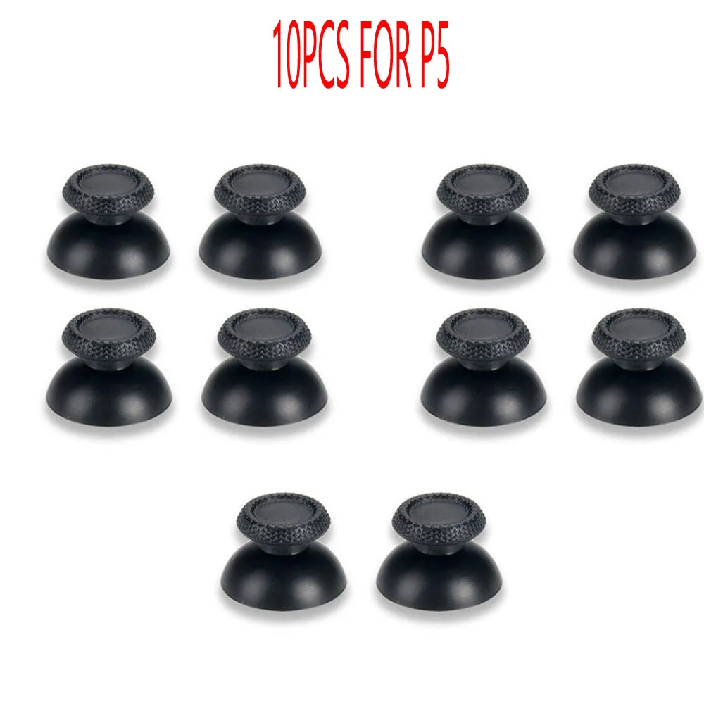Silicone Analog Stick Caps Joystick Replacement Game Joystick Analog Joystick Caps 10Pc For Sony Dualsense 5 Ps5 Controller 3D Analog Joystick Thumb Stick Grip Cap Button Repair Part Cover Thumbstick Replacement