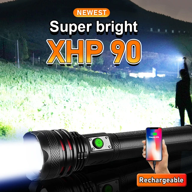 Lampes De Poche Torches Super XHP199 Lampe Torche LED Puissante