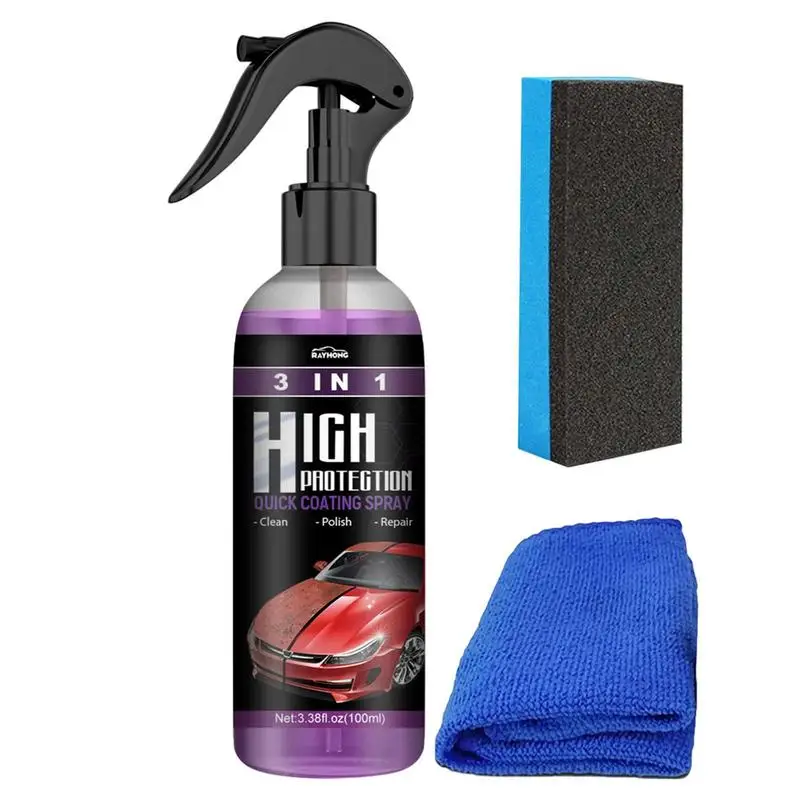 

Car Coating Spray Waterless Wash Car Detailing Polish 3 In 1 Scratch Repair Quick Car Coating Spray Hydrophobic & Effective