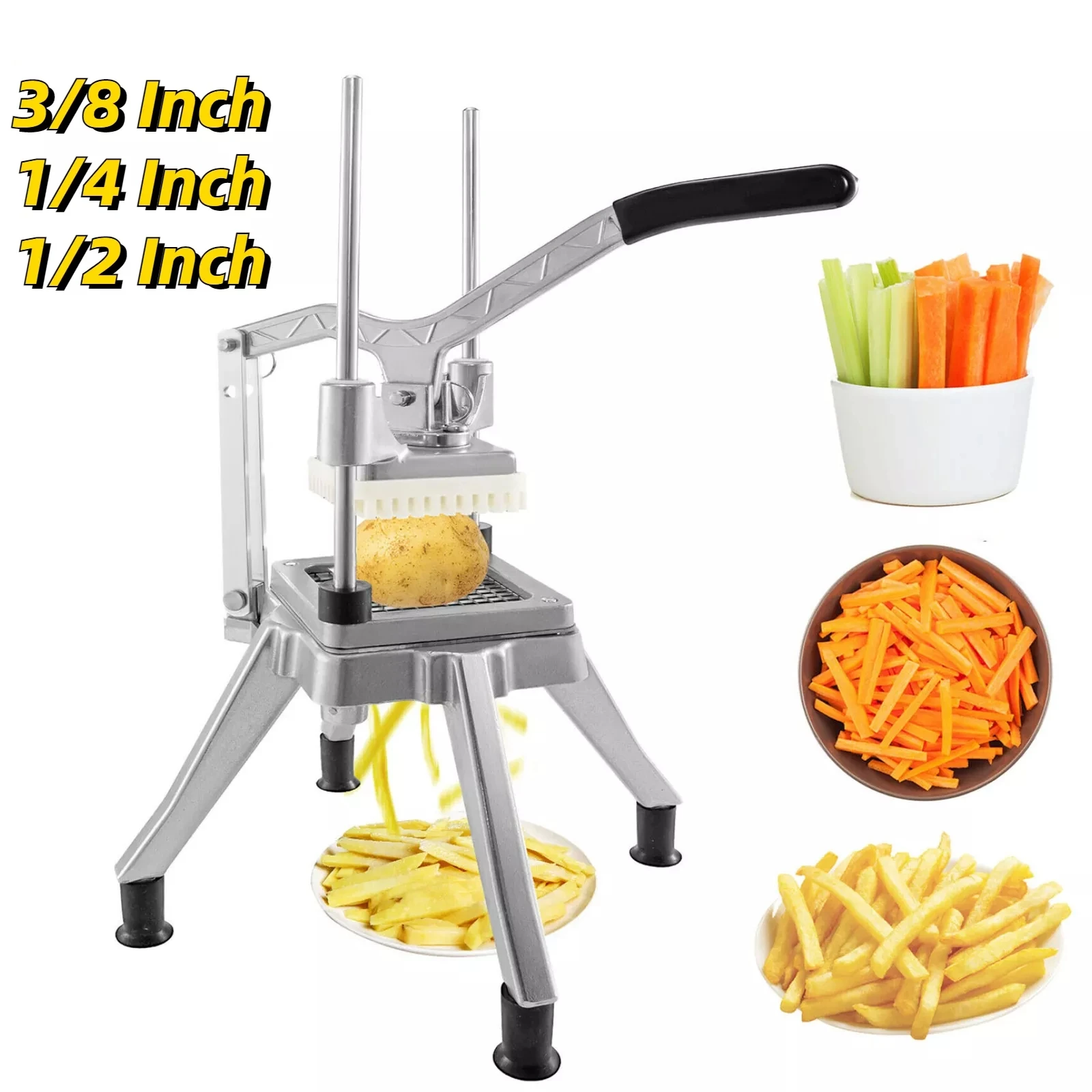 Commercial Vegetable Chopper 6.35mm 9.5mm 12.7mm Home Fruit Dicer