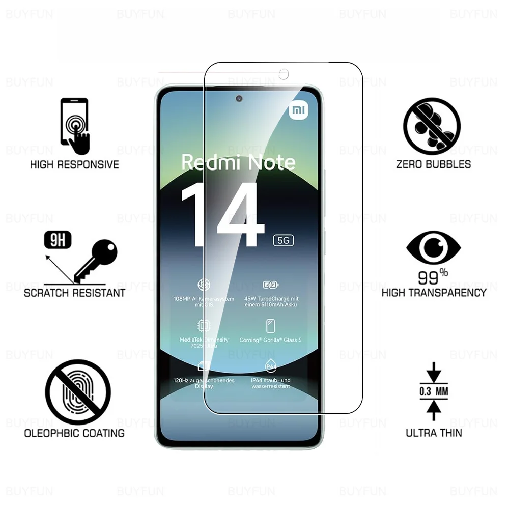 3-Pack 9H HD Tempered Glass Screen Protector Film
