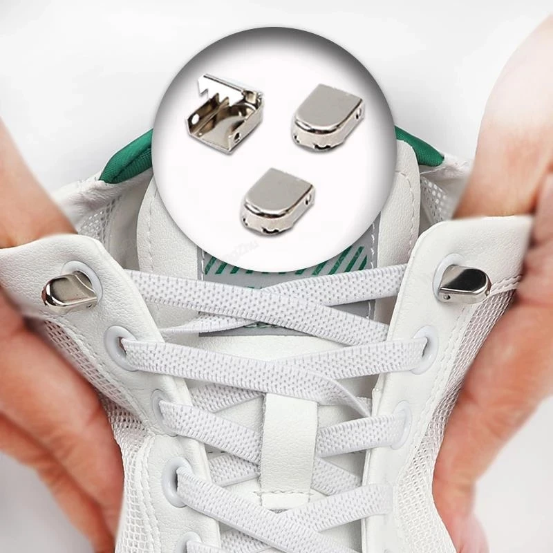 

Fashion No Tie Shoe Laces Elastic Laces Sneakers Flat Shoelaces Without Ties Kids Adult Quick Shoe Lace Rubber Bands for Shoes