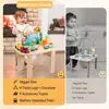 Toddler Activity Table Wood Train Track Educational Montessori Toys Bead Maze Fishing Game Sensory Play Infant Gift 4