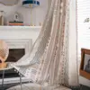 Boho Geometric Patterns Curtains Semi-Blackout Window Curtains for Living Room, Linen Tassels Farmhouse Curtains for Bedroom 4