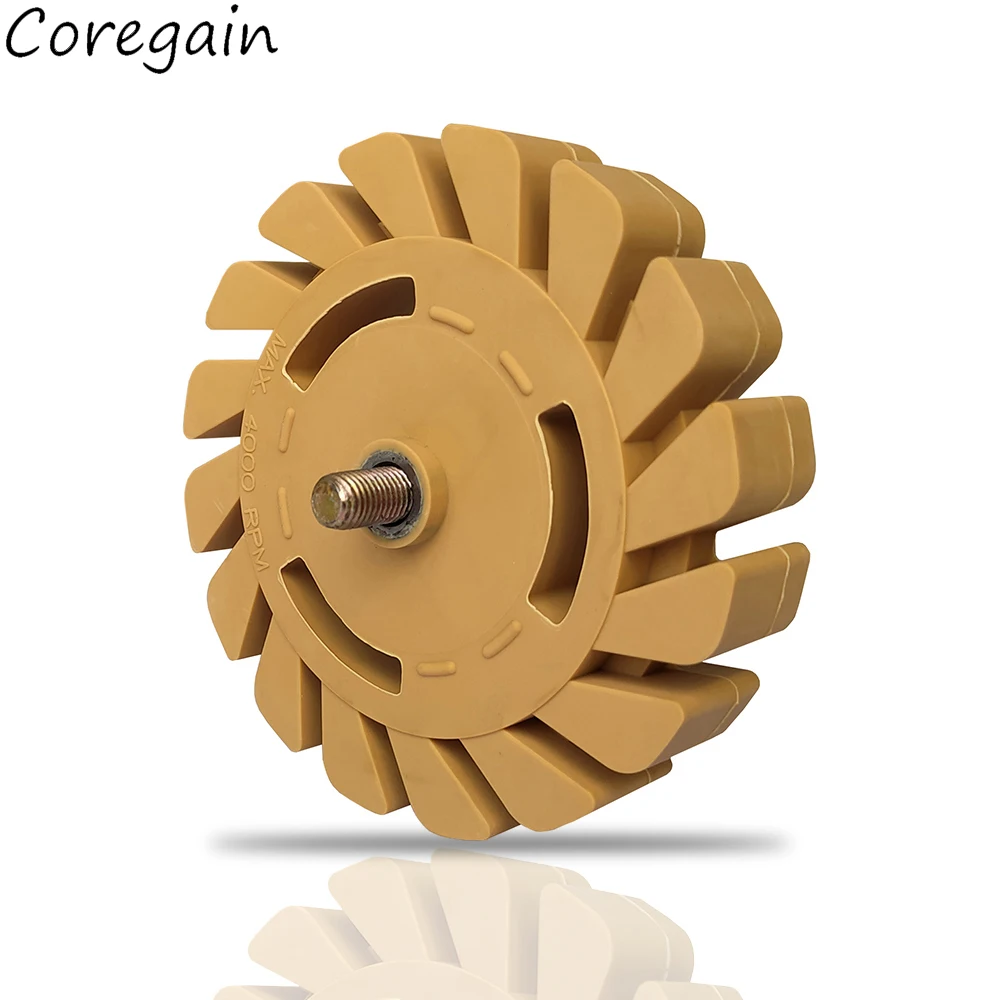 4Inch Decal Eraser Wheel Pneumatic Car Sticker Film Glue Remover Pin Stripe Removal Tool Auto Adhesive Graphics Cleaning Tools car sticker remover automotive film tools glue removal scraper